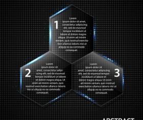 Transparent reflecting square glass banners vector 02