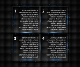 Transparent square glass banners vector 01