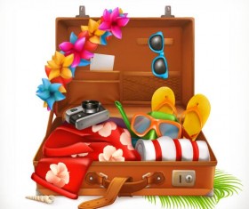 Travel elements design vector