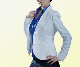 Uniforms charming woman Stock Photo