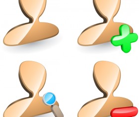 Users icons for edit vector