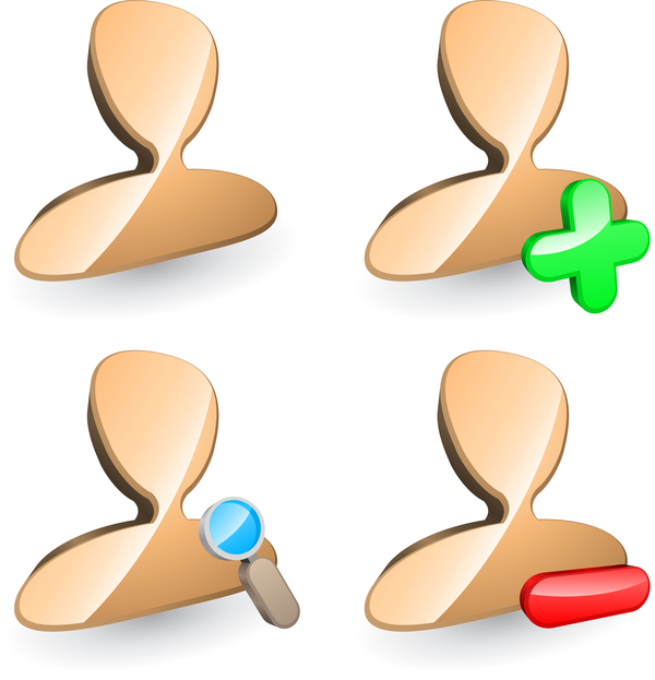 Users icons for edit vector