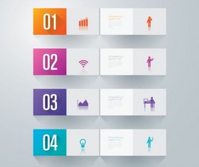 Vector banner with option infographic template 04