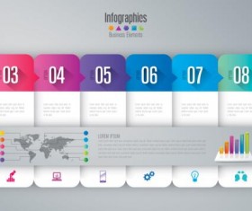 Vector banner with option infographic template 07
