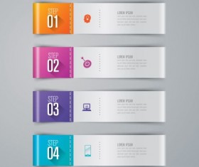 Vector banner with option infographic template 08
