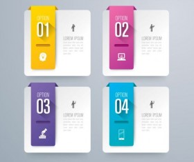 Vector banner with option infographic template 09