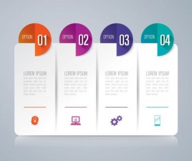 Vector banner with option infographic template 14