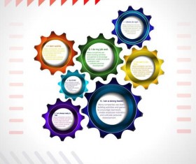 Vector infographic template with gear 04