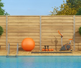 Vertical exercise car Stock Photo