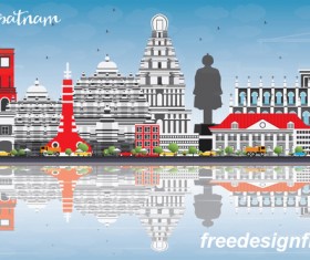 Visakhapatnam city landscape vectors