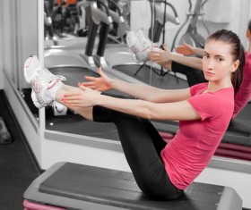 Warm girl before exercise Stock Photo 02