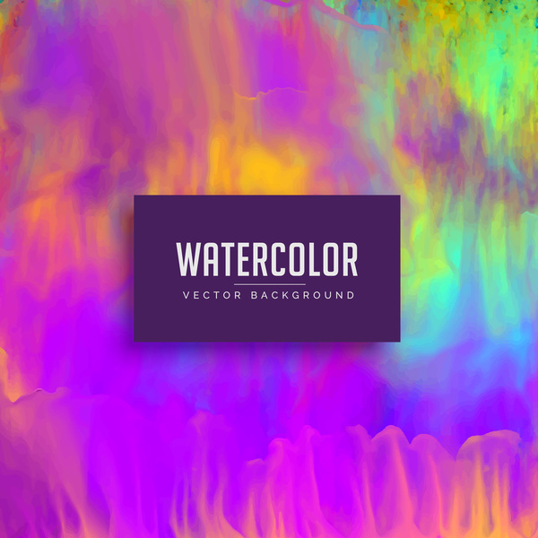 Watercolor flowing vector background 01