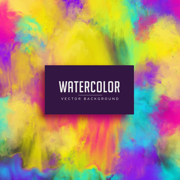 Watercolor flowing vector background 02
