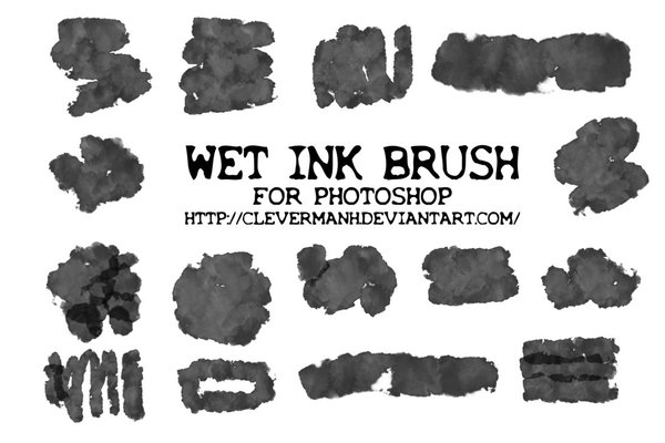 Wet Ink Photoshop Brushes