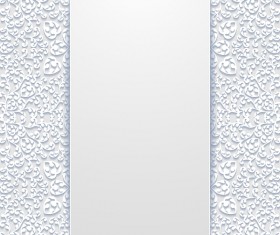 White hollow floral background vectors 02