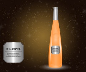 Wine poster template with bottle vector 03