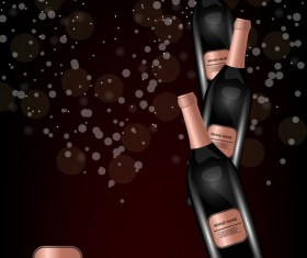 Wine poster template with bottle vector 04