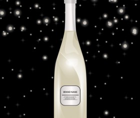 Wine poster template with bottle vector 10