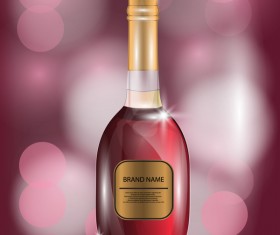 Wine poster template with bottle vector 20