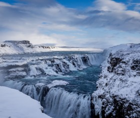 Winter waterfall HD picture 01