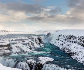 Winter waterfall HD picture 02