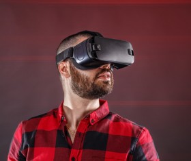 With VR glasses of men Stock Photo 02
