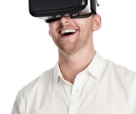 With VR glasses of men Stock Photo 04