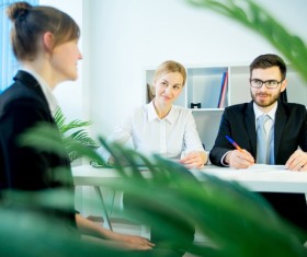 Woman working interview HD picture