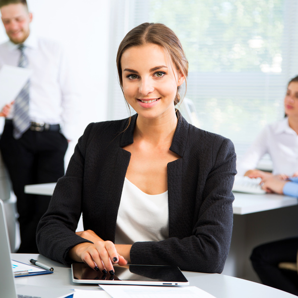 Women working in the office Stock Photo