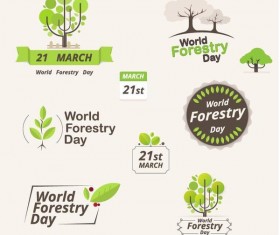 World forestry day logos design vector