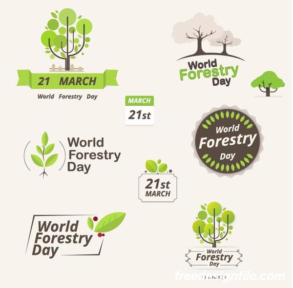 World forestry day logos design vector