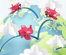 World travel background vectors