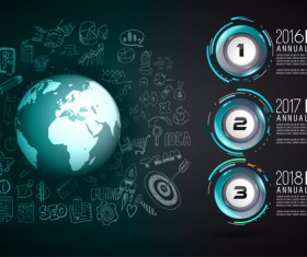 Year report infographic business vector 12