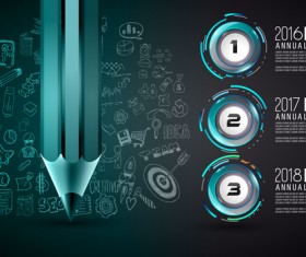 Year report infographic business vector 15