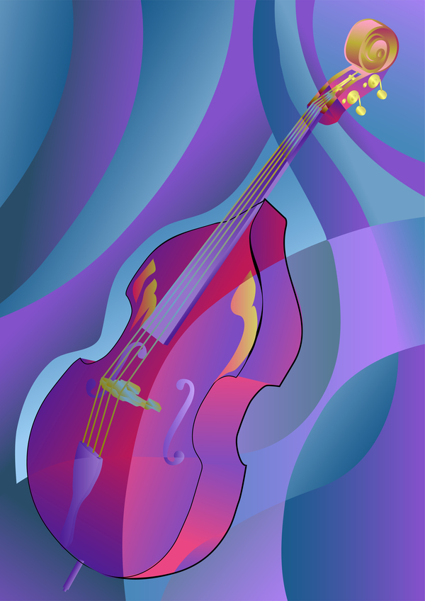 abstract contra bass background vector