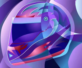 abstract crash helmet background vector