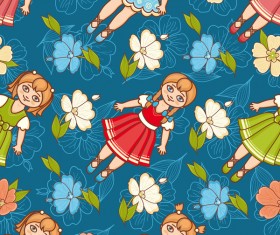 baby seamless pattern with cute toy vectors 16