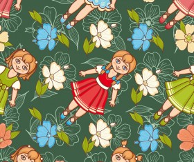 baby seamless pattern with cute toy vectors 17