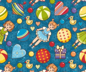 baby seamless pattern with cute toy vectors 18