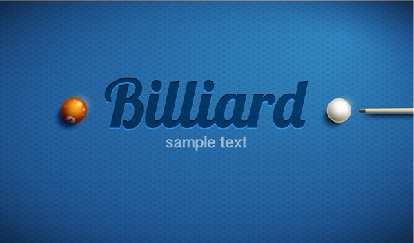billiard with blue background vector