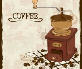 coffee poster retro hand drawn vector 06