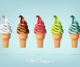 ice cream cone illustration vector 01