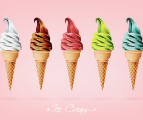 ice cream cone illustration vector 02