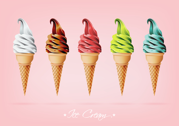 ice cream cone illustration vector 02