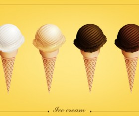 ice cream milk vector