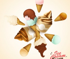 ice cream vector background