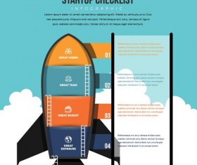 start up checklist infographic vector