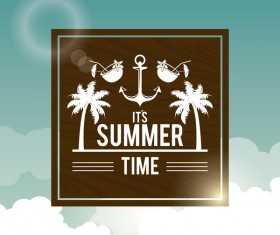 summer holiday time tropical travel poster vector 06