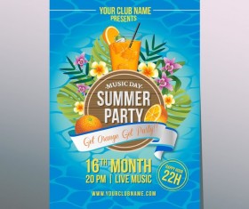 summer party poster vector