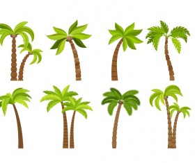 tropical tree illustration vector 01